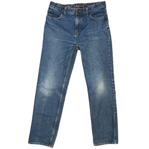 Lands End Jeans Girls Sz 16 Iron Knee Classic Straight Blue Denim